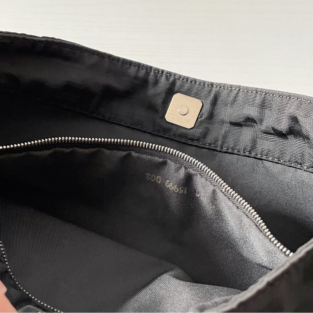Fendi black monogram canvas large FF logo hobo shoulder bag - Picture 8 of 9